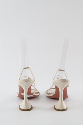Talons Amina Muaddi  Ecru