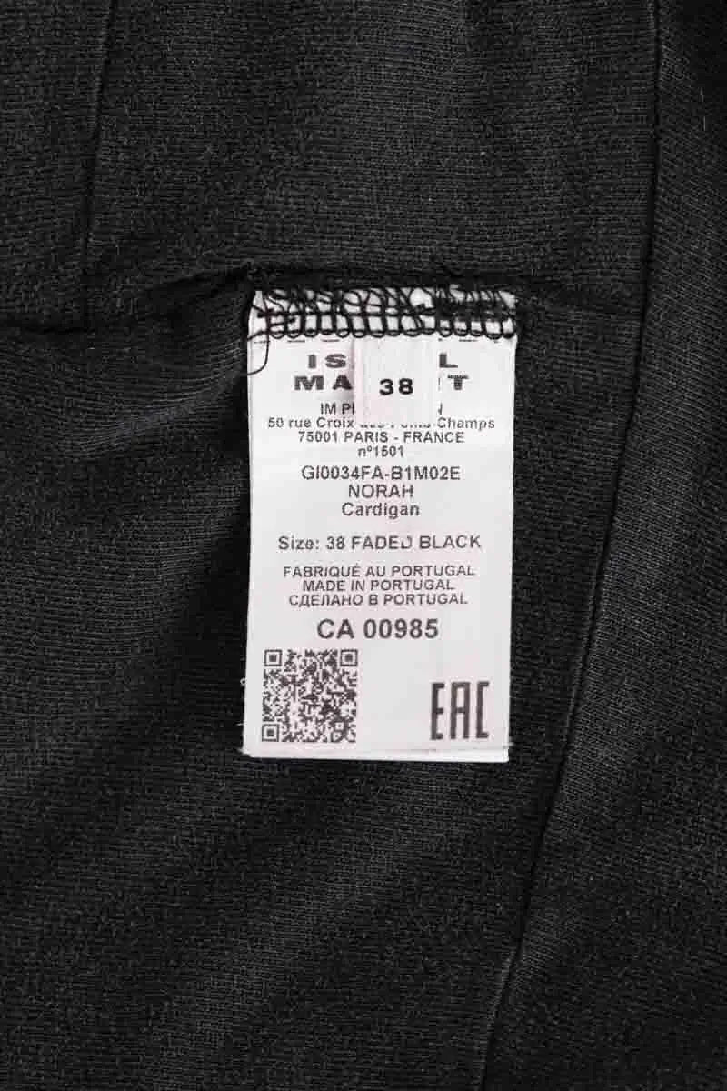 Veste Isabel Marant Étoile Norah Noir en Coton