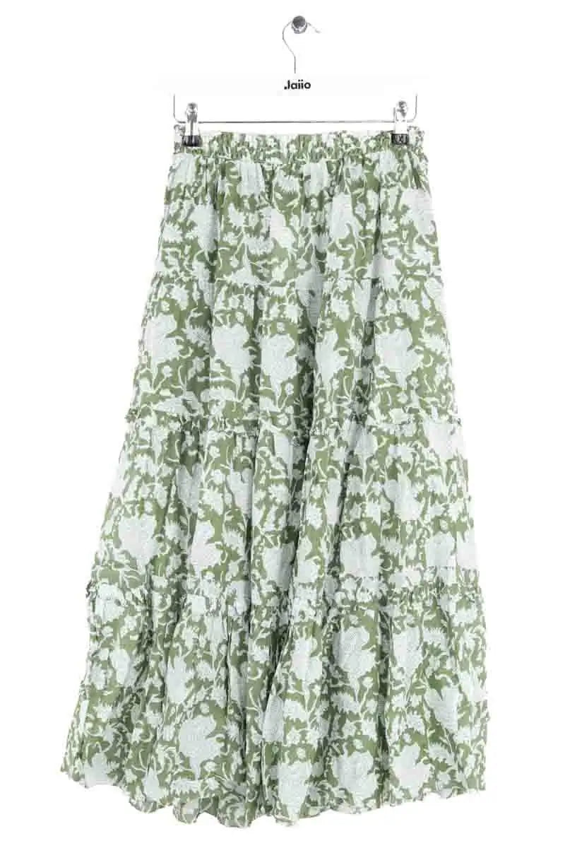 Jupe Maje Vert en Coton