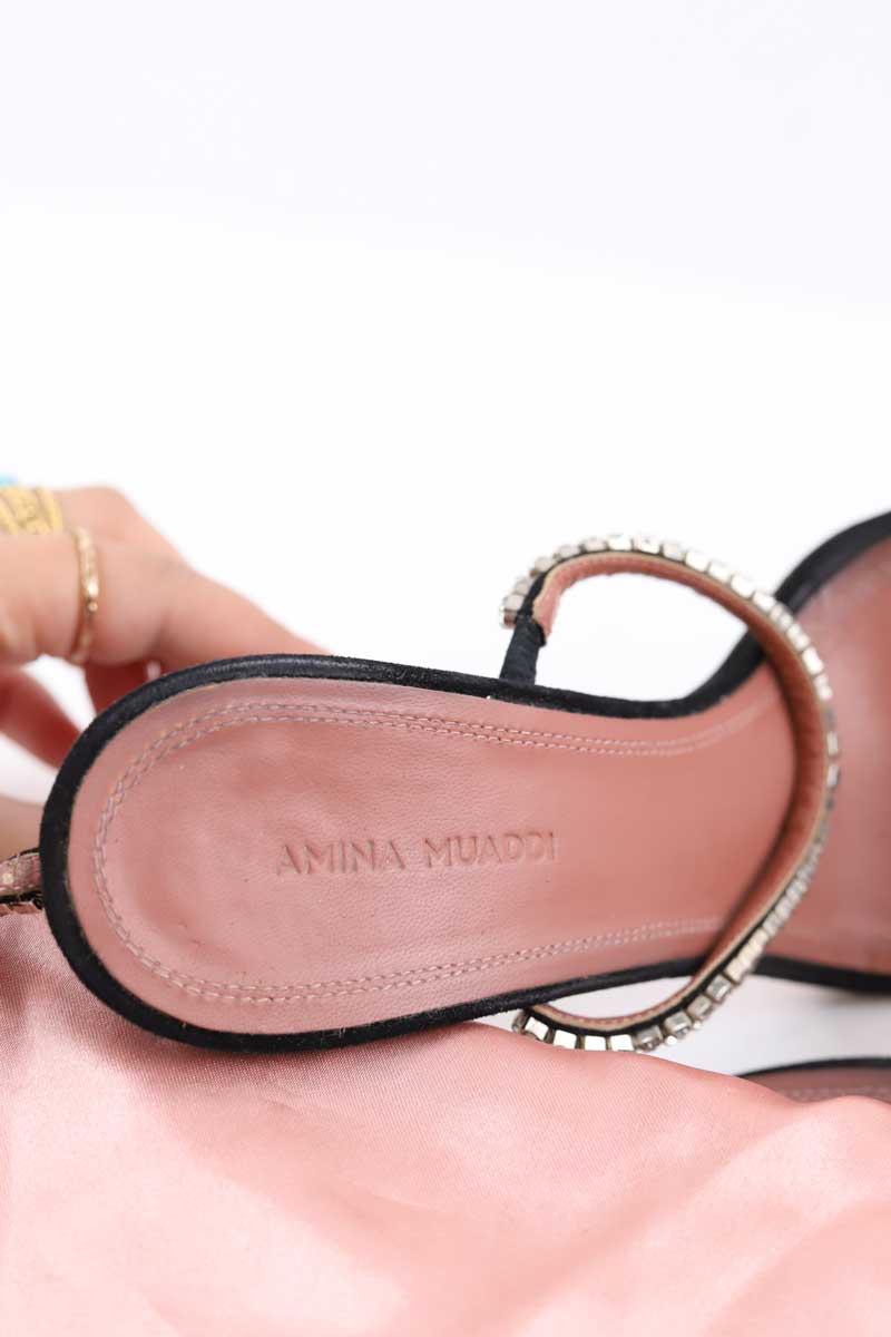 Talons Amina Muaddi  Noir