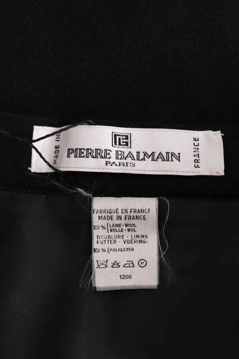 Jupe Balmain Noir en Laine