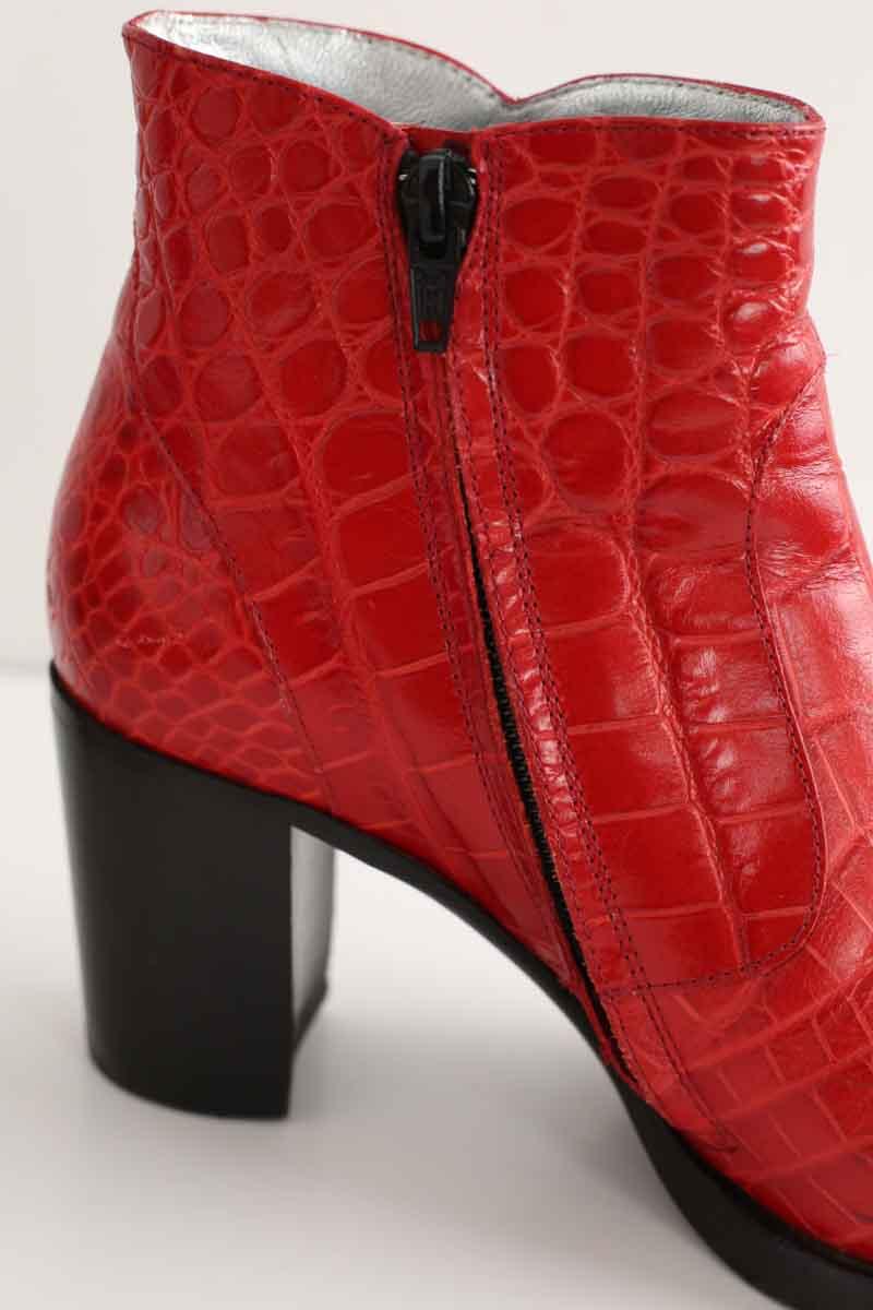 Boots motardes Free Lance  Rouge