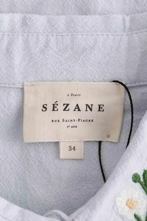 Chemise Sézane Bleu en Synthétique