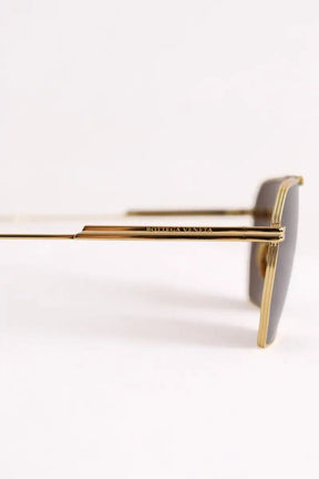Lunettes de soleil Bottega Veneta Doré en Métal