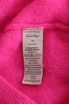 Cardigan American Vintage Rose en Laine
