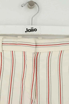Pantalon droit Sandro Blanc en Coton