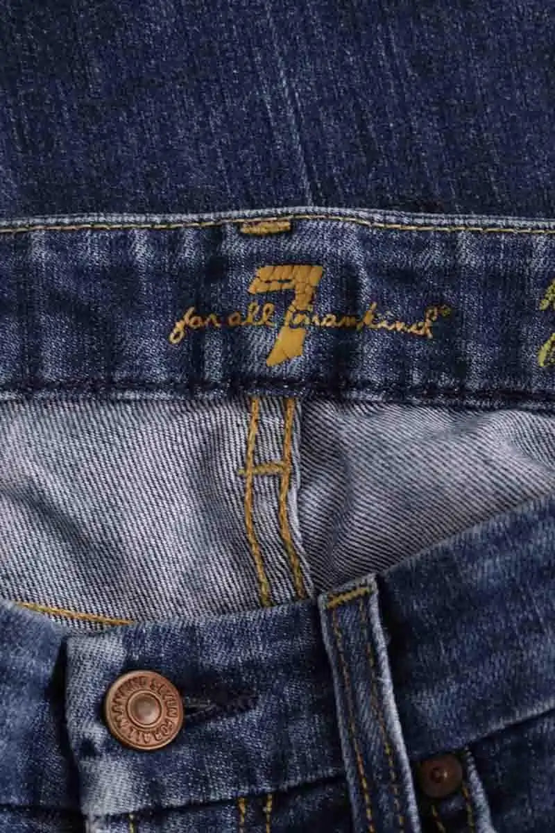 Jean bootcut 7 For All Mankind Bleu en Coton