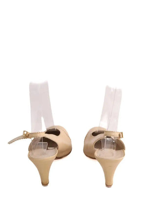 Talons Chanel Beige en Cuir