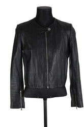 Veste en cuir Sandro  Noir