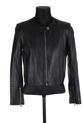 Veste en cuir Sandro  Noir