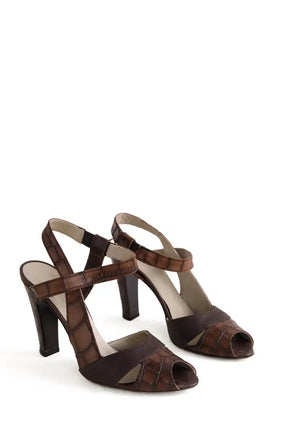 Talons Max Mara Marron en Cuir