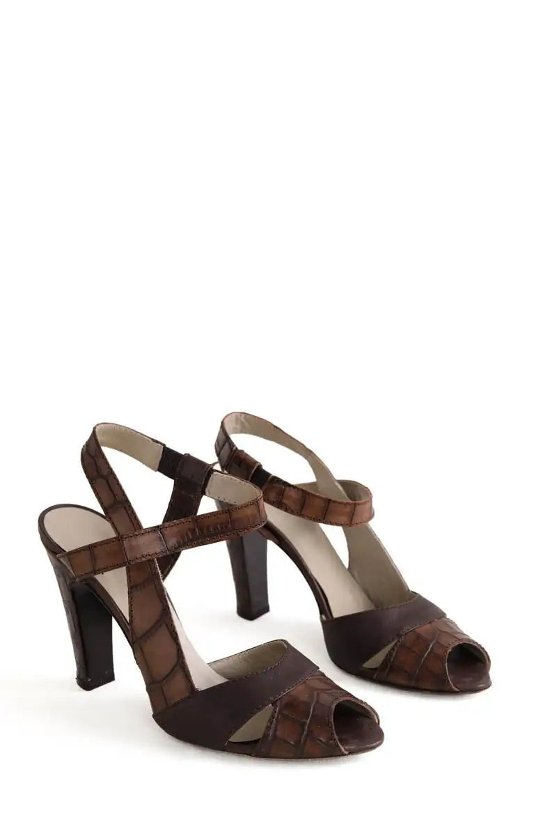 Talons Max Mara Marron en Cuir