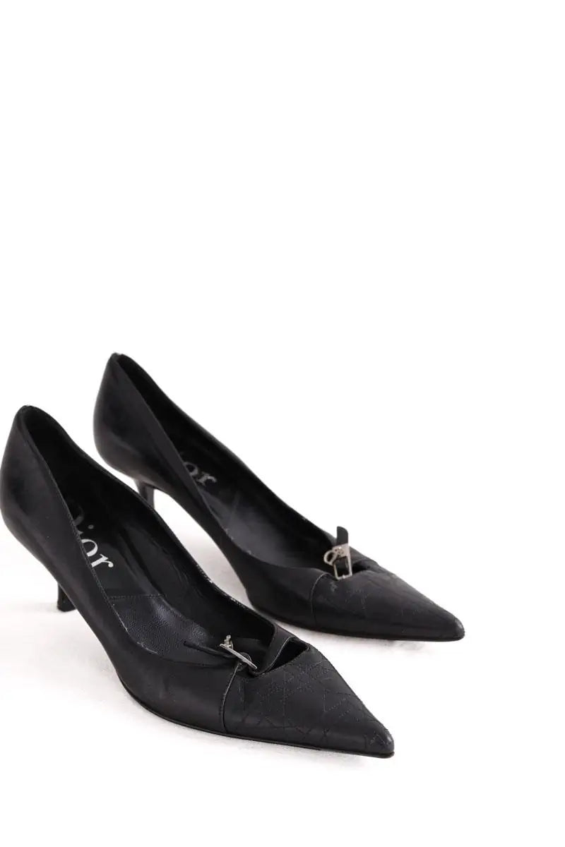 Talons Dior Noir en Cuir