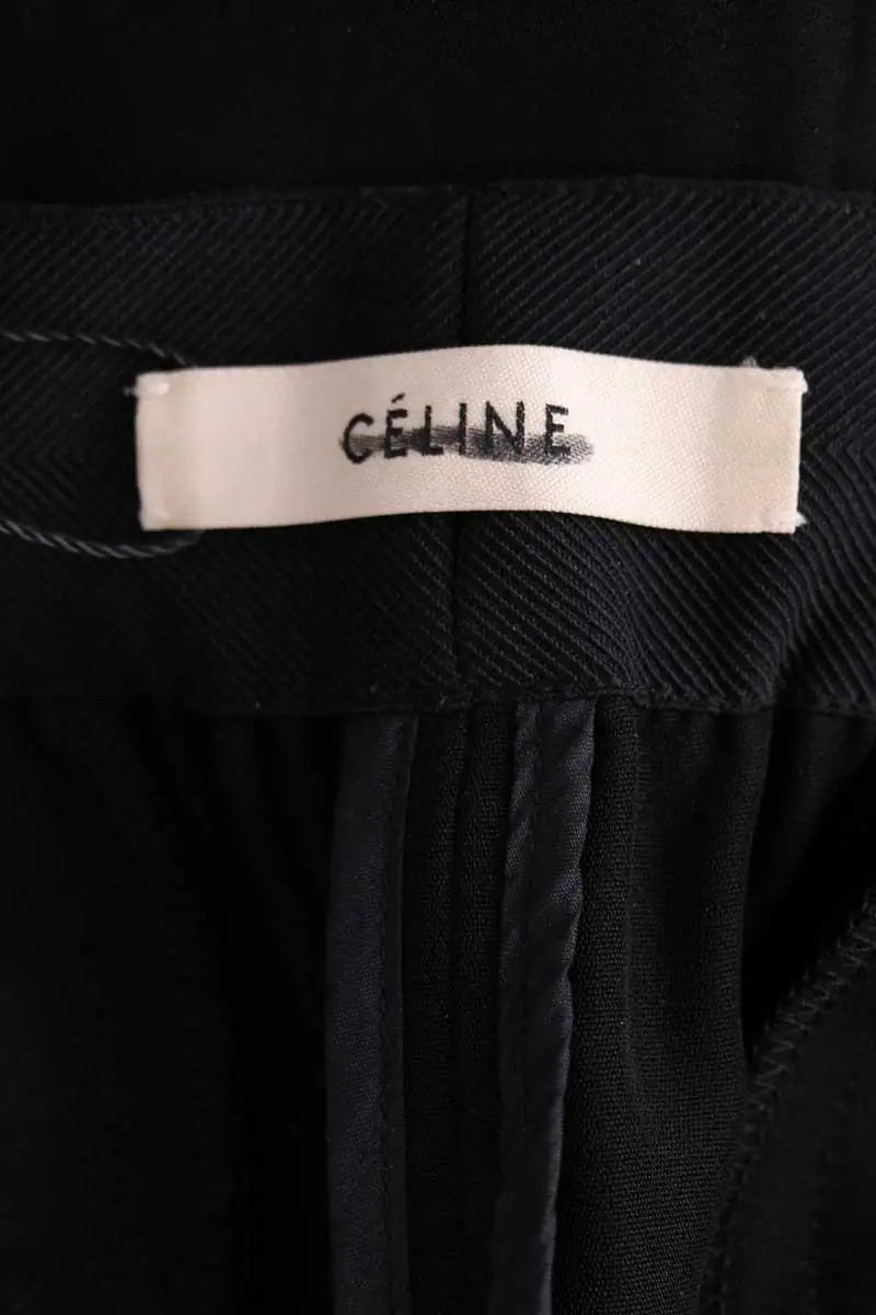 Pantalon droit Celine Bleu en Synthétique