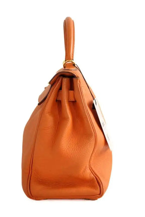 Sac porté épaule Hermès Orange en Cuir
