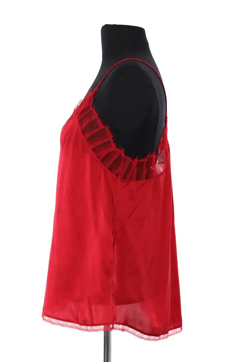 Top sans manche Iro Berwyn Rouge en Soie
