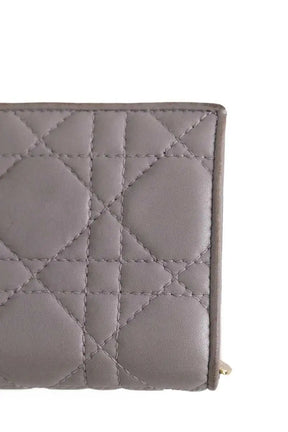 Porte-carte Dior Gris en Cuir