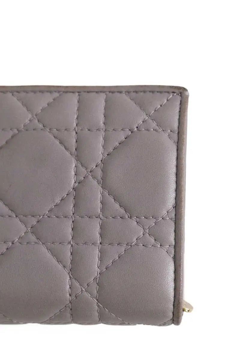Porte-carte Dior Gris en Cuir