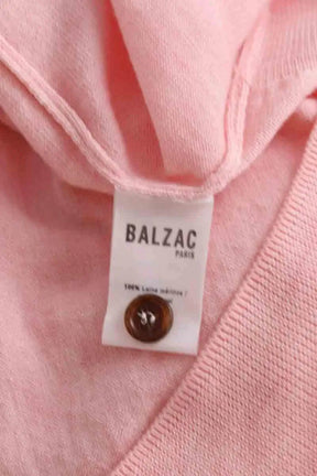 Cardigan Balzac Rose en Laine