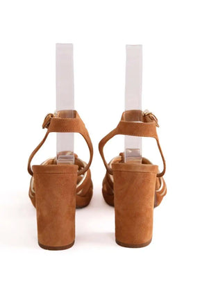 Talons Sézane Camel en Daim