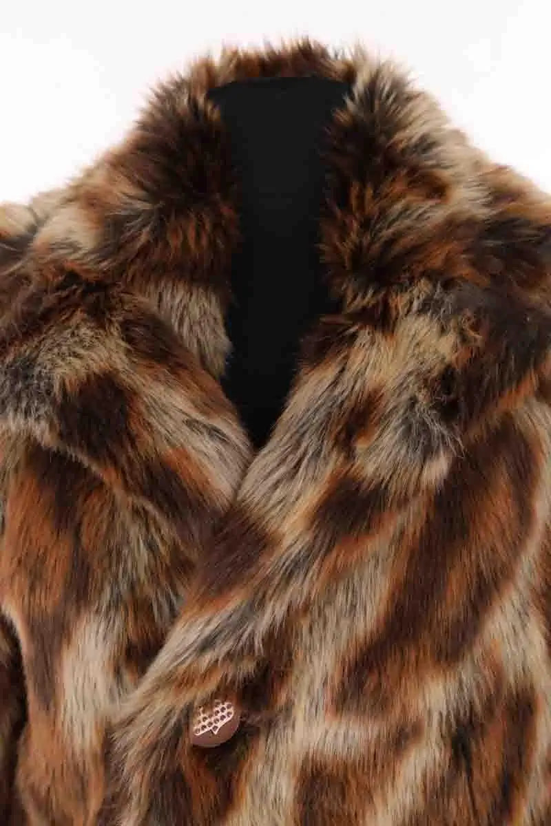 Manteau Manoush Marron en Fausse fourrure