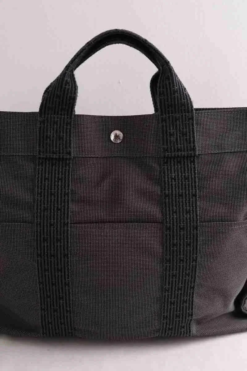 Cabas Herline Hermès Toto Anthracite en Coton