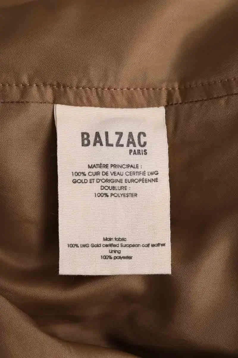 Veste Balzac Camel en Cuir