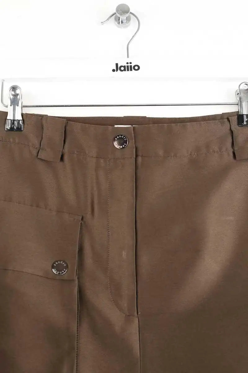 Mini jupe Sandro Marron en Synthétique