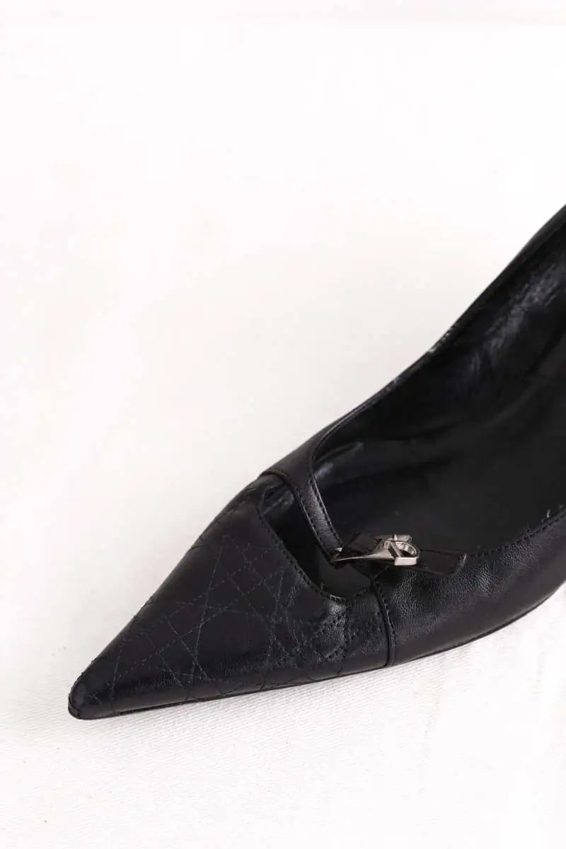 Talons Dior Noir en Cuir