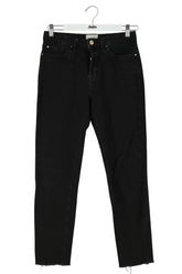 Jean droit Sézane Noir en Coton, taille S - Seconde Main