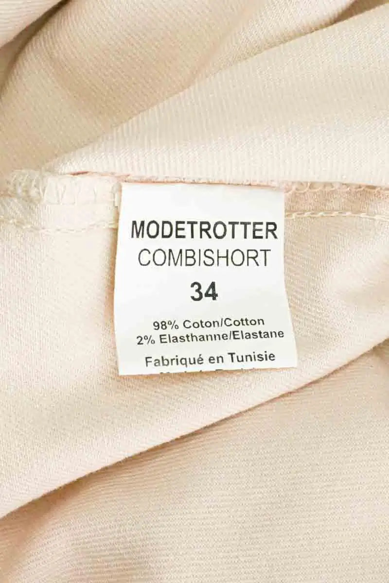 Combishort Modetrotter Rose en Coton