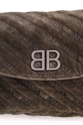 Sac porté épaule Balenciaga Kaki en Daim