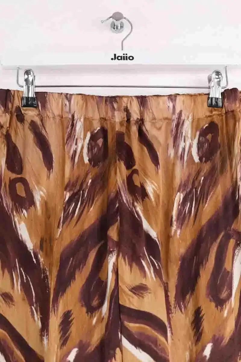 Pantalon large Marni Marron en Viscose