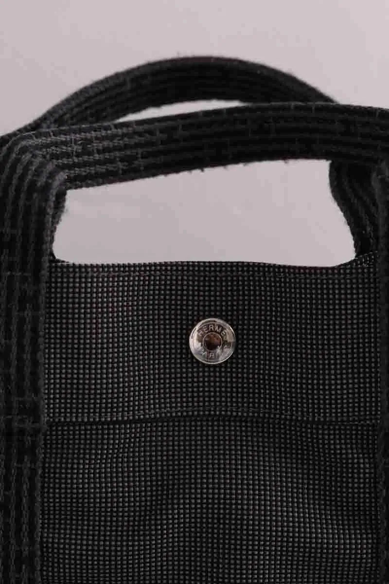 Cabas Herline Hermès Toto Anthracite en Coton