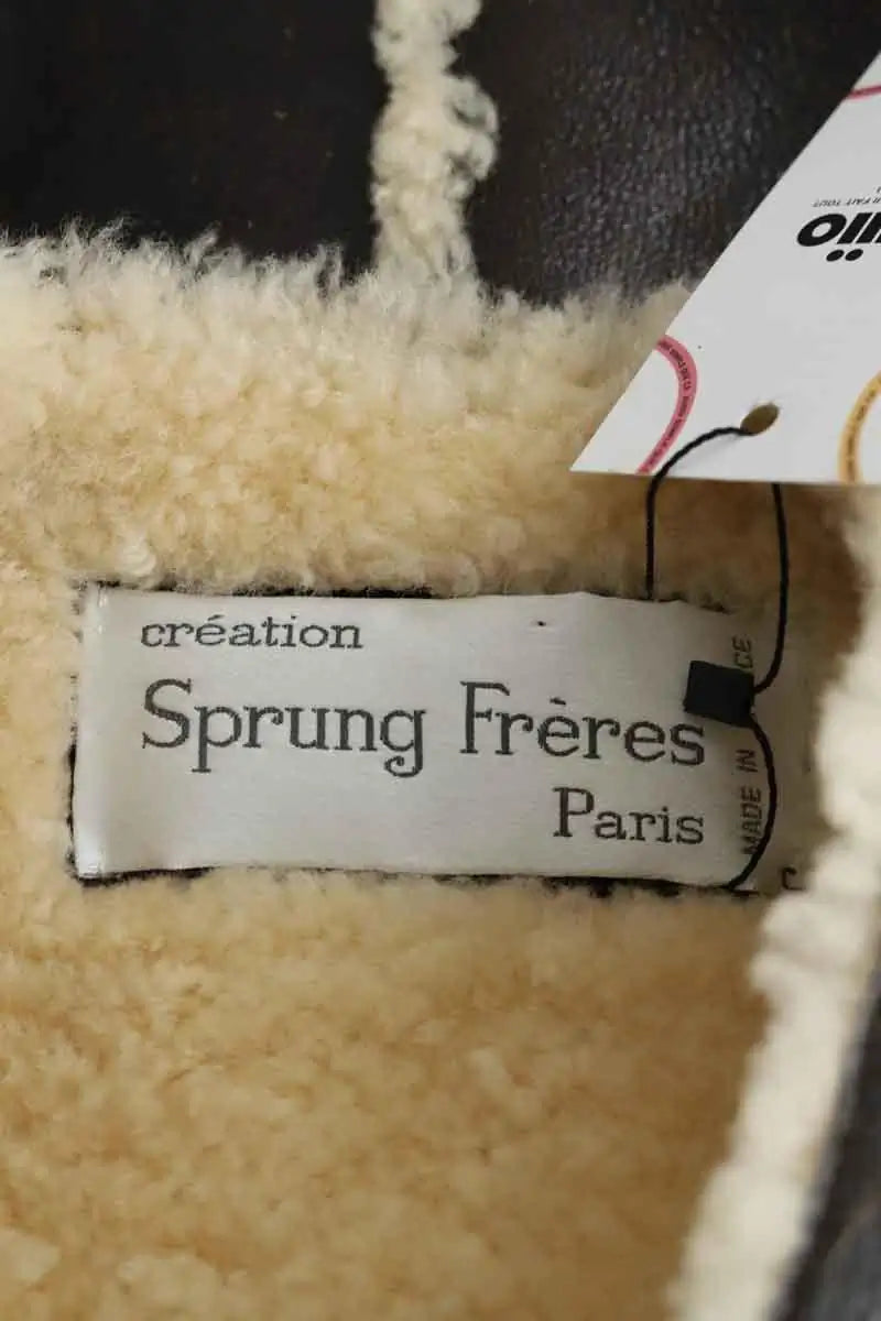 Veste Sprung Frères Marron en Cuir
