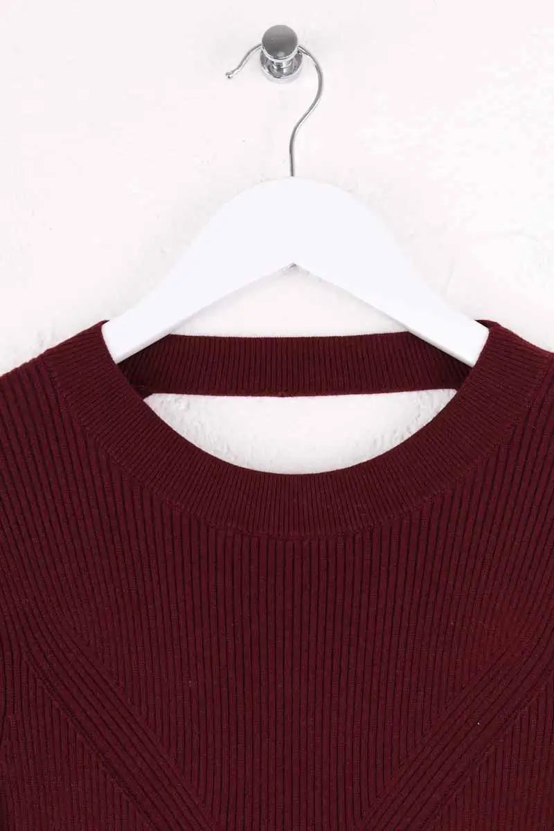Robe Sézane Bordeaux en Laine