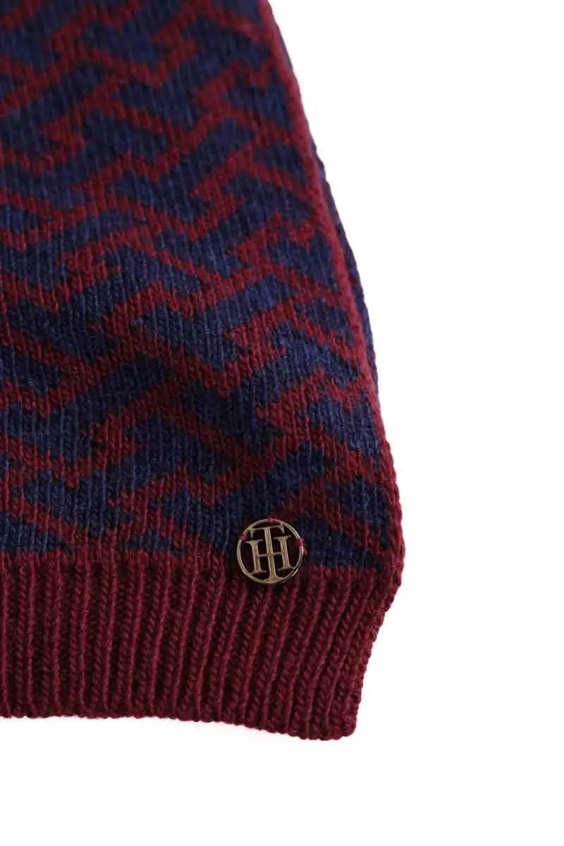 Écharpe Tommy Hilfiger Bordeaux en Laine