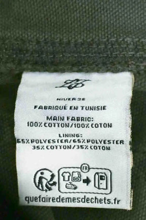 Pantalon droit Laurence Bras Kaki en Coton