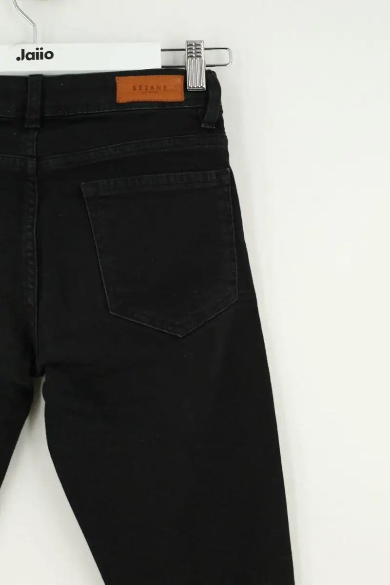 Jean slim Sézane Noir en Coton