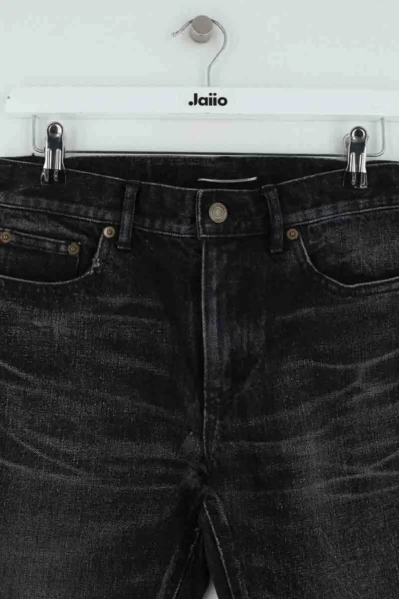 Jean droit Saint Laurent Anthracite en Coton