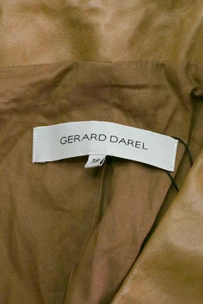 Veste Gerard Darel Beige en Cuir