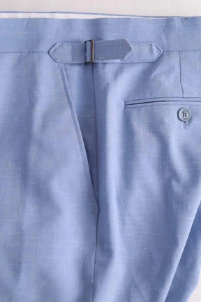 Pantalon droit Fursac Bleu en Laine