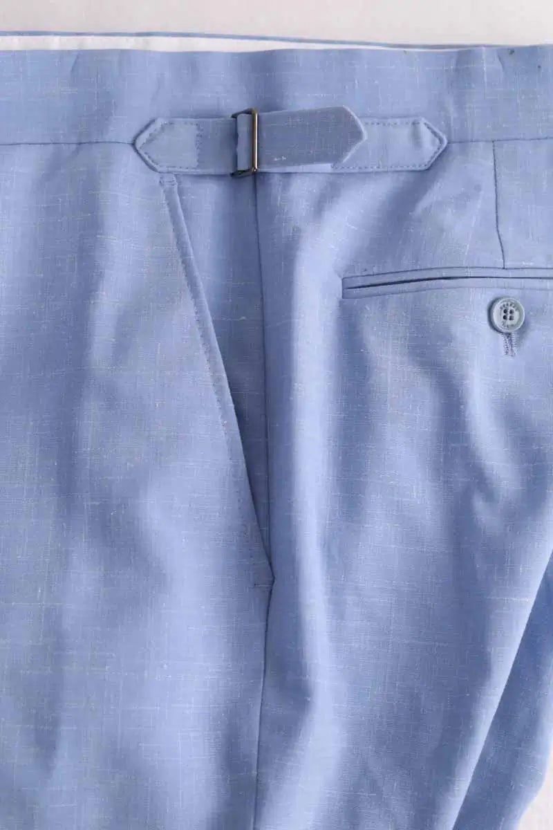 Pantalon droit Fursac Bleu en Laine