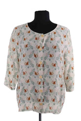 Blouse Des Petits Hauts Blanc en Soie, taille S - Seconde Main