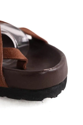 Sandales Soeur Marron en Daim