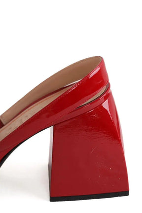 Talons Nodaleto Rouge en Cuir