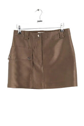 Mini jupe Sandro Marron en Synthétique, taille M - Seconde Main