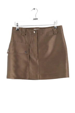 Mini jupe Sandro Marron en Synthétique, taille M - Seconde Main