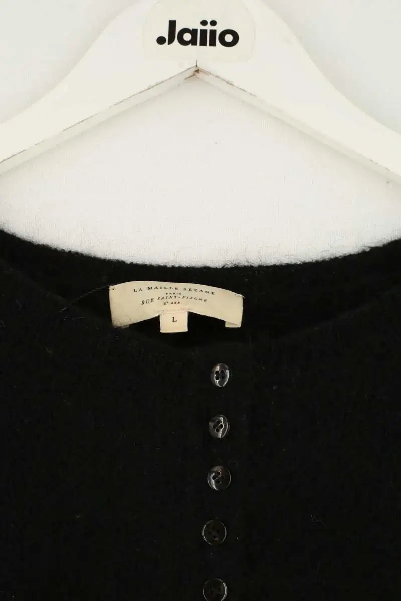 Pull Sézane Noir en Laine