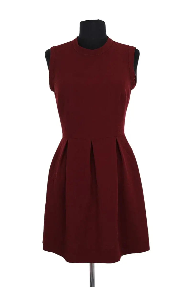 Robe Sandro Bordeaux en Synthétique, taille XXS - Seconde Main